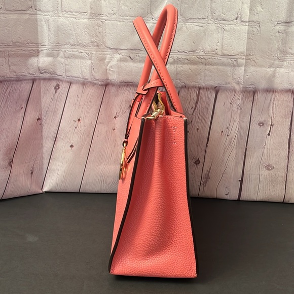Michael Kors NEW Mini Bag Mercer Sherbert Pink Pebbled Leather Crossbody HandBag - Picture 13 of 16
